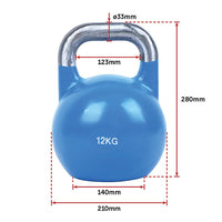 8KG, 12KG, 16KG Pro-Grade Steel KettleBell Set