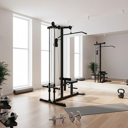 Lat Pulldown Low Row Fitness Machine – Home Gym Strength Trainer
