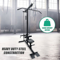 Lat Pulldown Low Row Fitness Machine – Home Gym Strength Trainer