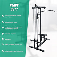 Lat Pulldown Low Row Fitness Machine – Home Gym Strength Trainer