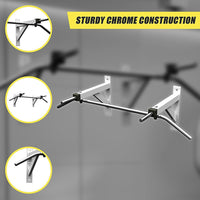 Wall Mounted Chin Up Pull Up Bar – Heavy Duty Home Gym Strength Training