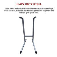 Solid Dip Station Power Tower for Home Gym Strength Training Upper Body Workouts