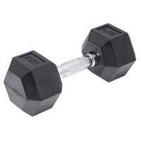 10KG Commercial Rubber Hex Dumbbell Gym Weight