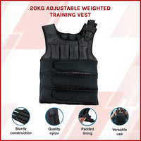 20Kg Adjustable Weighted Training Vest