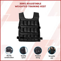 30Kg Adjustable Weighted Training Vest