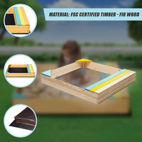 Wooden Kids Backyard Sandbox Children Outdoor Play Toy Sandpit