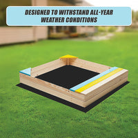 Wooden Kids Backyard Sandbox Children Outdoor Play Toy Sandpit