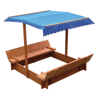 Kids Wooden Toy Sandpit with Canopy