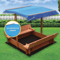 Kids Wooden Toy Sandpit with Canopy