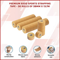 Premium Rigid Sports Strapping Tape - 30 Rolls of 38mm X 13.7M