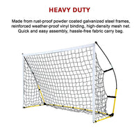 8' x 5' Soccer Football Goal Foot Portable Net Quick Set Up