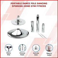 Portable Dance Pole Dancing Spinning Home Gym Fitness