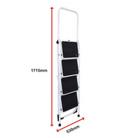 Foldable Non Slip 4 Step Steel Ladder
