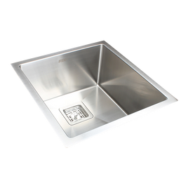 430x455mm Handmade 1.5mm Stainless Steel Undermount / Topmount Kitchen Sink with Square Waste