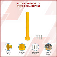 Yellow Heavy Duty Steel Bollard Post