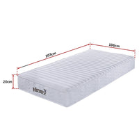 Contour Encased Coil King Single Mattress – Hybrid Support with CertiPUR-US Certified Foam Comfort Layers