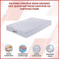 Contour Encased Coil Queen Mattress – Hybrid Support with CertiPUR-US Certified Foam Comfort Layers