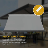 4.0m x 3.0m Retractable Folding Arm Awning Heavy Duty Full Cassette Motorised