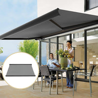 5.0m x 3.0m Retractable Folding Arm Awning Heavy Duty Full Cassette Motorised