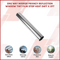 One Way Mirror Privacy Reflection Window Tint Film STOP HEAT 24Ft x 2Ft