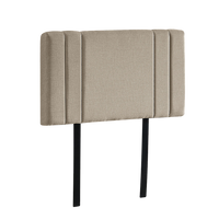 Linen Fabric Single Bed Deluxe Headboard Bedhead - Beige