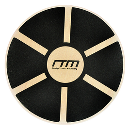 Heavy Duty 15.5" Wooden Balance Board with Non-Slip Pad for Fitness Training