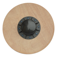 Heavy Duty 15.5" Wooden Balance Board with Non-Slip Pad for Fitness Training