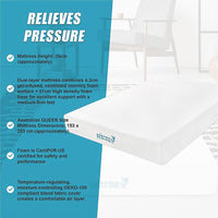 Queen 25cm Gel Memory Foam Mattress – Dual-Layered Comfort with CertiPUR-US Certified Foam
