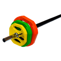 20kg Standard Rubber Coloured Barbell