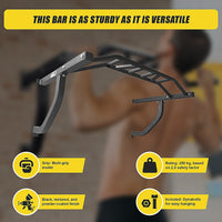 Wall Mounted Multi Grip Chin Up Bar Upper Body Training