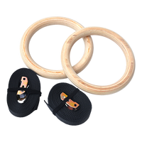 235mm Wooden Gymnastic Rings – Olympic Gym Strength Training & Fitness
