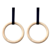 235mm Wooden Gymnastic Rings – Olympic Gym Strength Training & Fitness