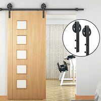 2M Big Spoke Wheel Sliding Barn Door Hardware