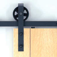 2M Big Spoke Wheel Sliding Barn Door Hardware