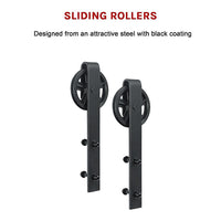 2M Big Spoke Wheel Sliding Barn Door Hardware