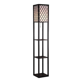 Shelf Floor Lamp - Shade Diffused Light Source with Open-Box Shelves