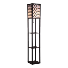 Shelf Floor Lamp - Shade Diffused Light Source with Open-Box Shelves