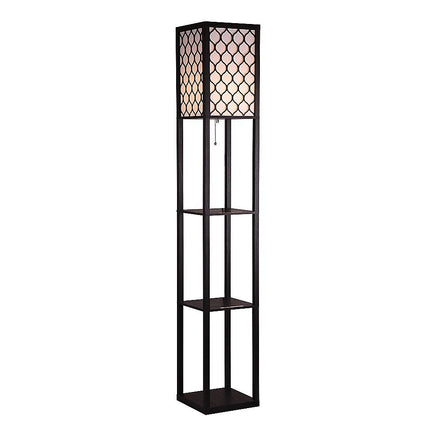 Shelf Floor Lamp - Shade Diffused Light Source with Open-Box Shelves