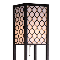 Shelf Floor Lamp - Shade Diffused Light Source with Open-Box Shelves