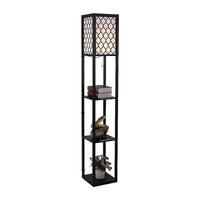 Shelf Floor Lamp - Shade Diffused Light Source with Open-Box Shelves