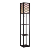 Shelf Floor Lamp - Shade Diffused Light Source with Open-Box Shelves