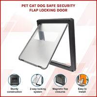 Pet Cat Dog Safe Security Flap Locking Door