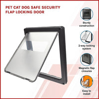 Pet Cat Dog Safe Security Flap Locking Door