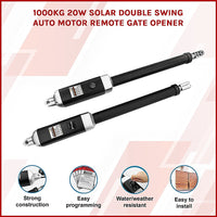 1000KG 20W Solar Double Swing Auto Motor Remote Gate Opener