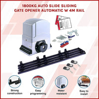 1800KG Auto Slide Sliding Gate Opener Automatic w 4m Rail