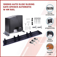 1000KG Auto Slide Sliding Gate Opener Automatic w 4m Rail