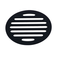 Square Black Floor Grate Drain 110 mm Full Brass Construction