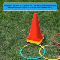 230mm Training Cones Set Witches Hat Football Soccer Rugby Traffic