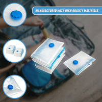 Vacuum Bags Clothes Sealed Clothing Bag Travel Compact Storage Space Saver x20