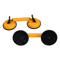 2x 100kg Aluminum Alloy Double Locking Suction Cup Glazer Glass Sucker Lifter